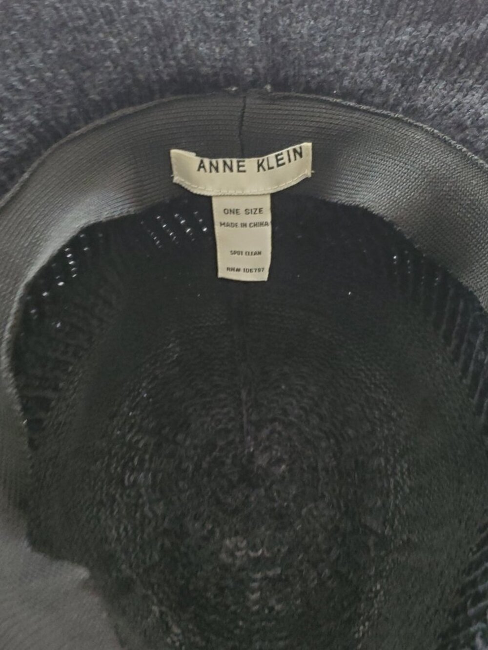 Anne Klein Soft Black Woven Hat - Picture 7 of 7